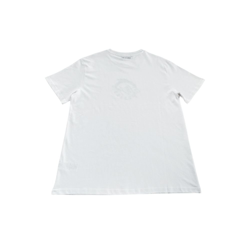 White Cotton Men T-Shirt