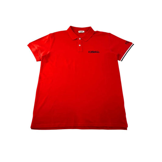 Red Cotton Men Polo Shirt