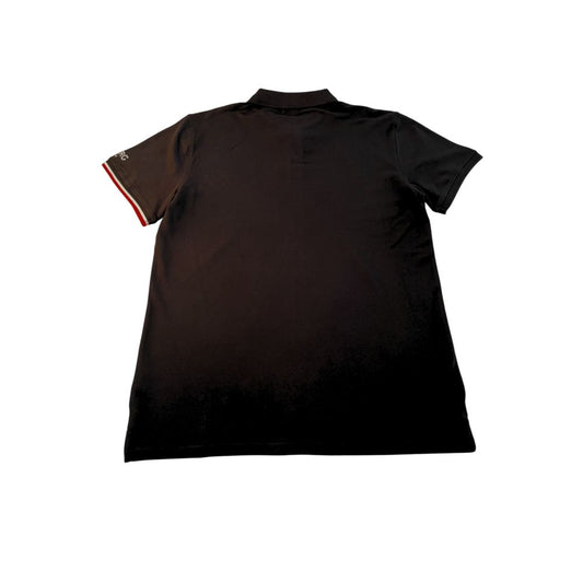 Black Cotton Men Polo Shirt