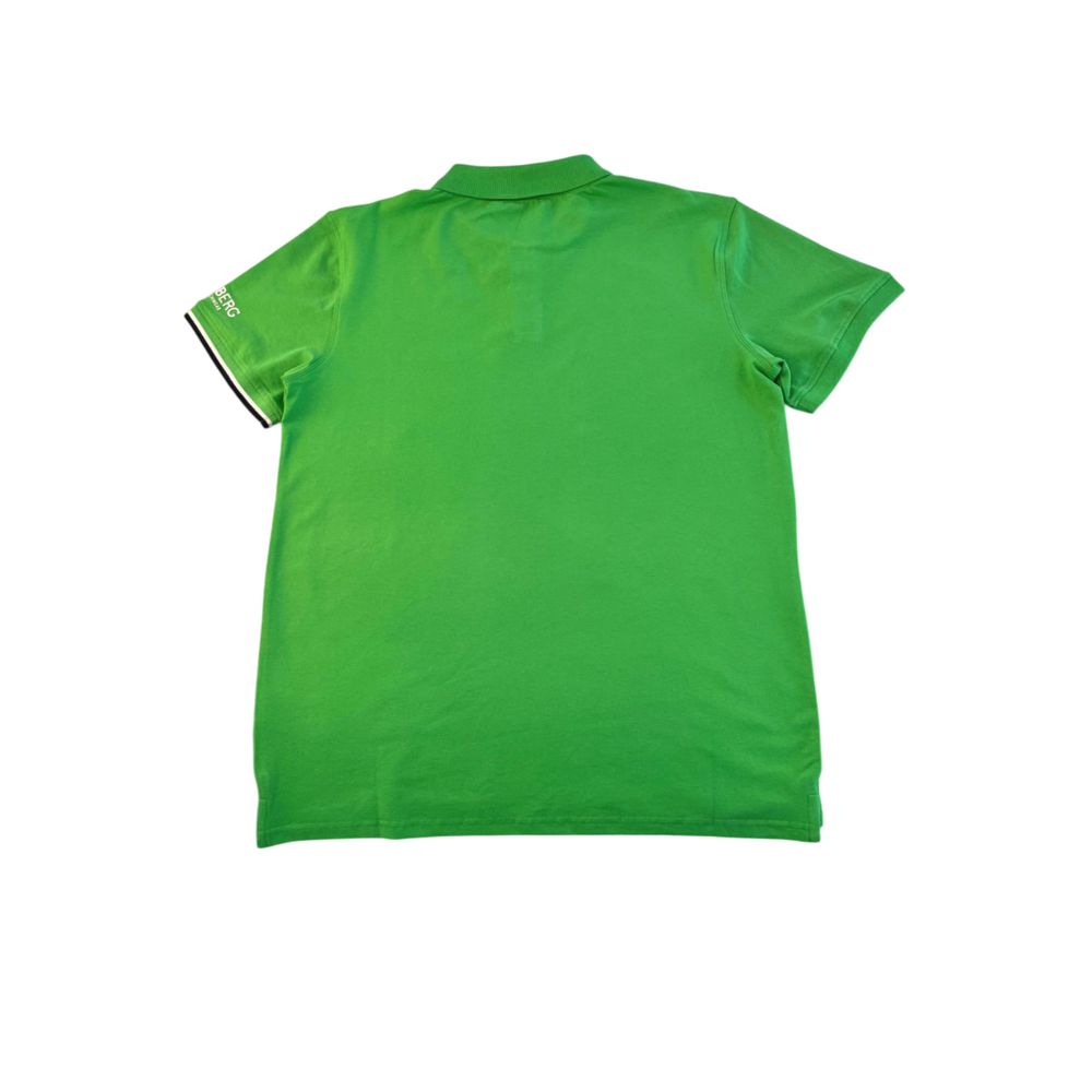 Green Cotton Men's Polo Shirt