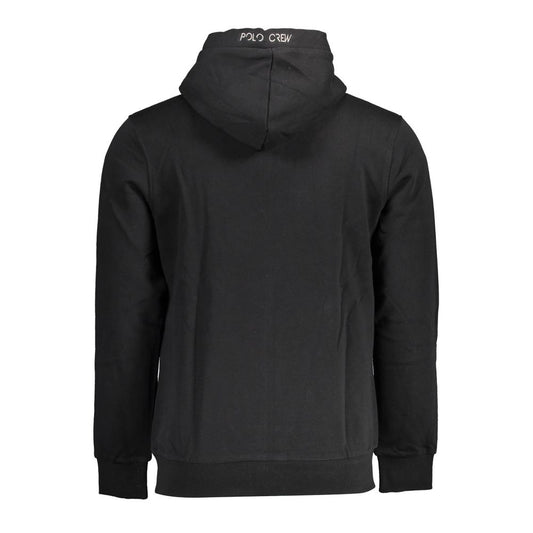 Black Cotton Men Sweater