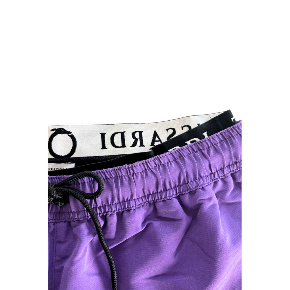 Purple Polyester Men's Swim Shorts