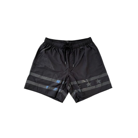 Black Polyester Men's Swim Short