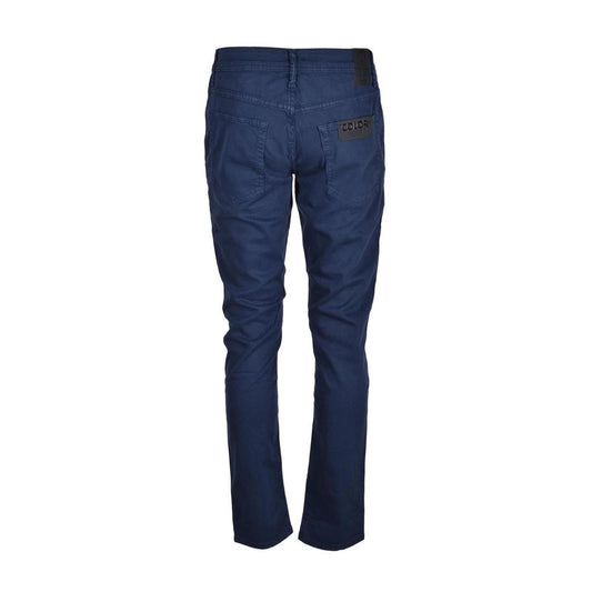 Blue Cotton Slim Fit Jean