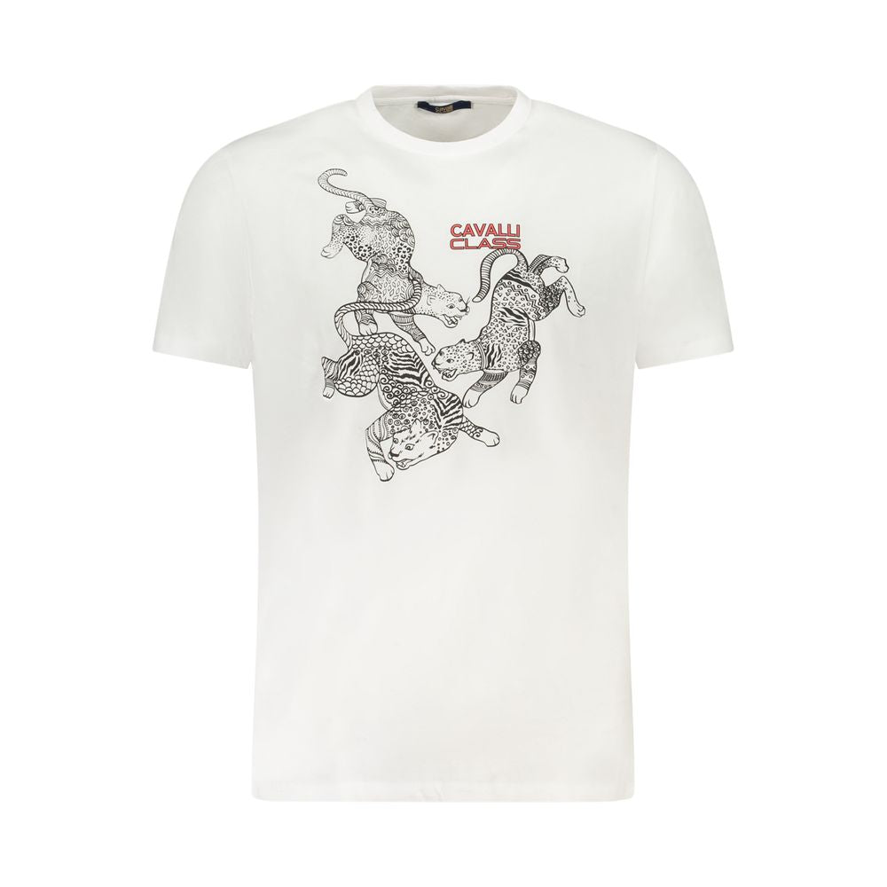 White Cotton Men T-Shirt