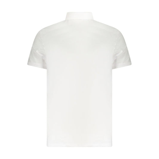 White Cotton Men Polo Shirt