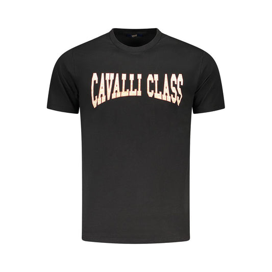 Black Cotton Men T-Shirt