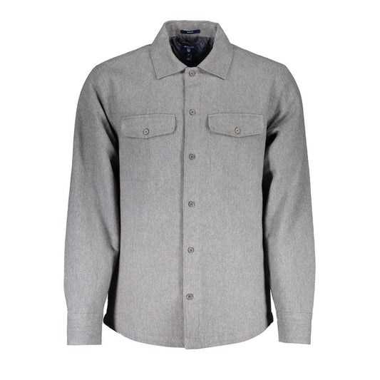 Brown Cotton Men Shirt