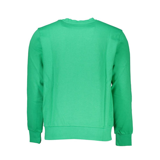 Green Cotton Men Sweater