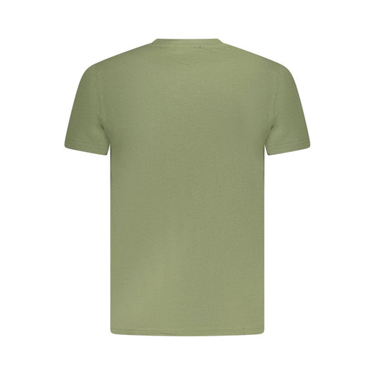 Green Cotton Men T-Shirt