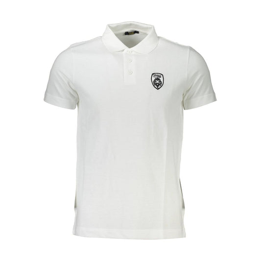White Cotton Men Polo Shirt