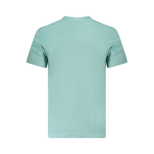 Light Blue Cotton Men T-Shirt