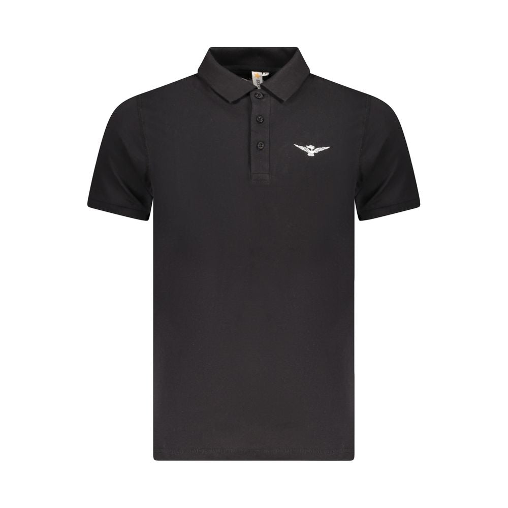 Black Cotton Polo Shirt