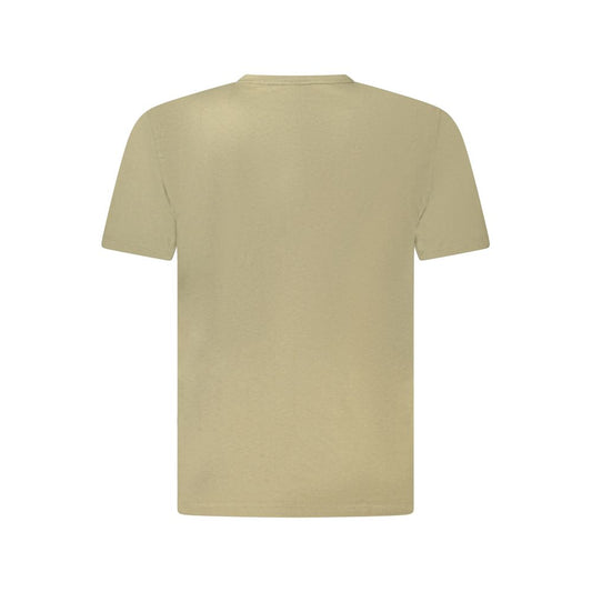 Green Cotton Men T-Shirt