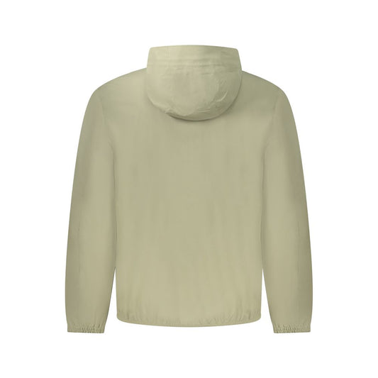 Green Polyester Men Jacket
