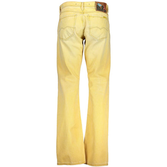Yellow Cotton Jeans & Pant