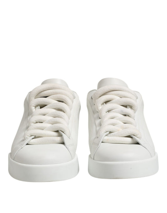 White Logo Lace Up Low Top Men Sneakers Shoes