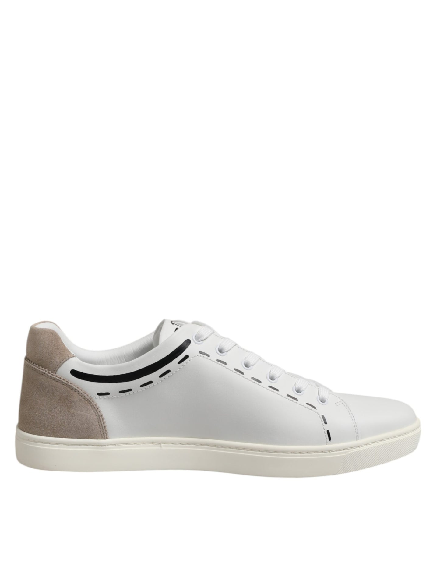White Leather MILANO Low Top Sneakers Shoes