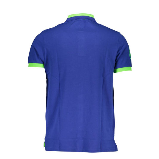 Blue Cotton Polo Shirt