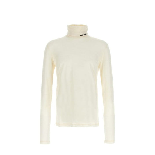 White Polyester Turtleneck