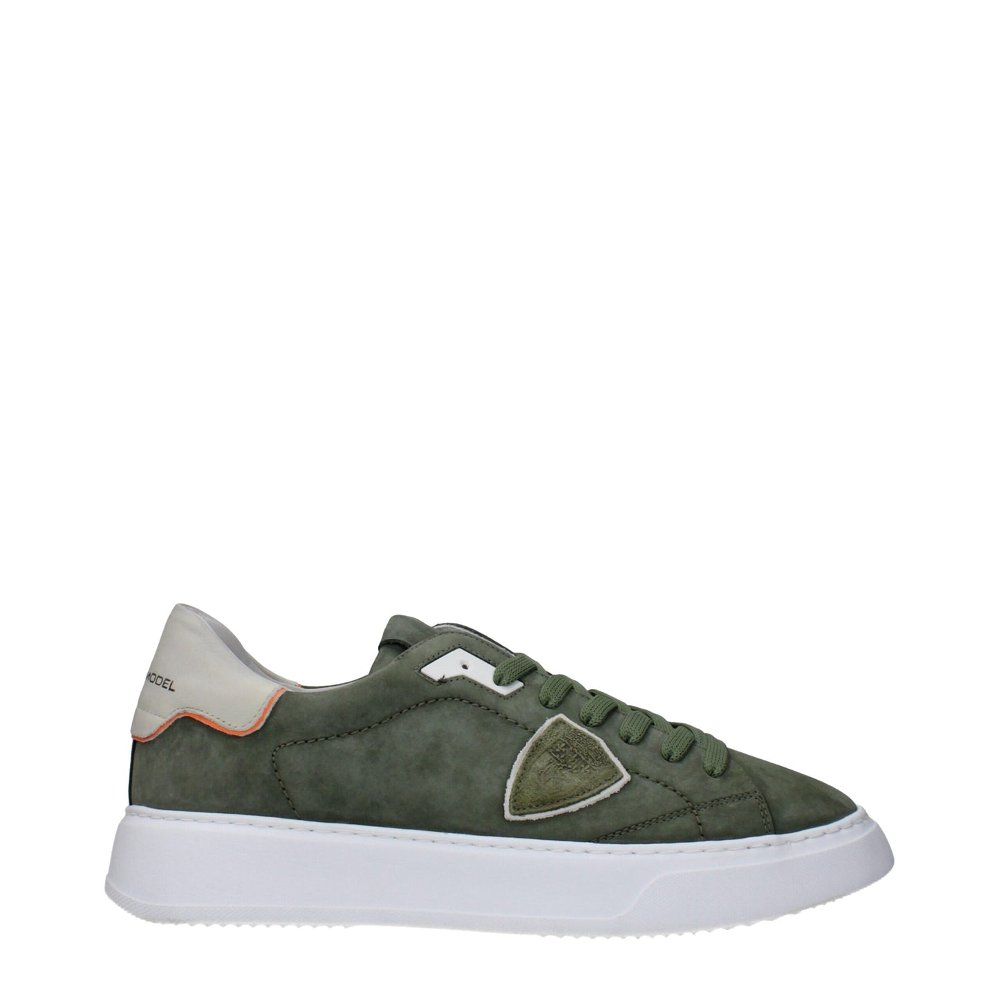 Green Leather Low Top Sneakers