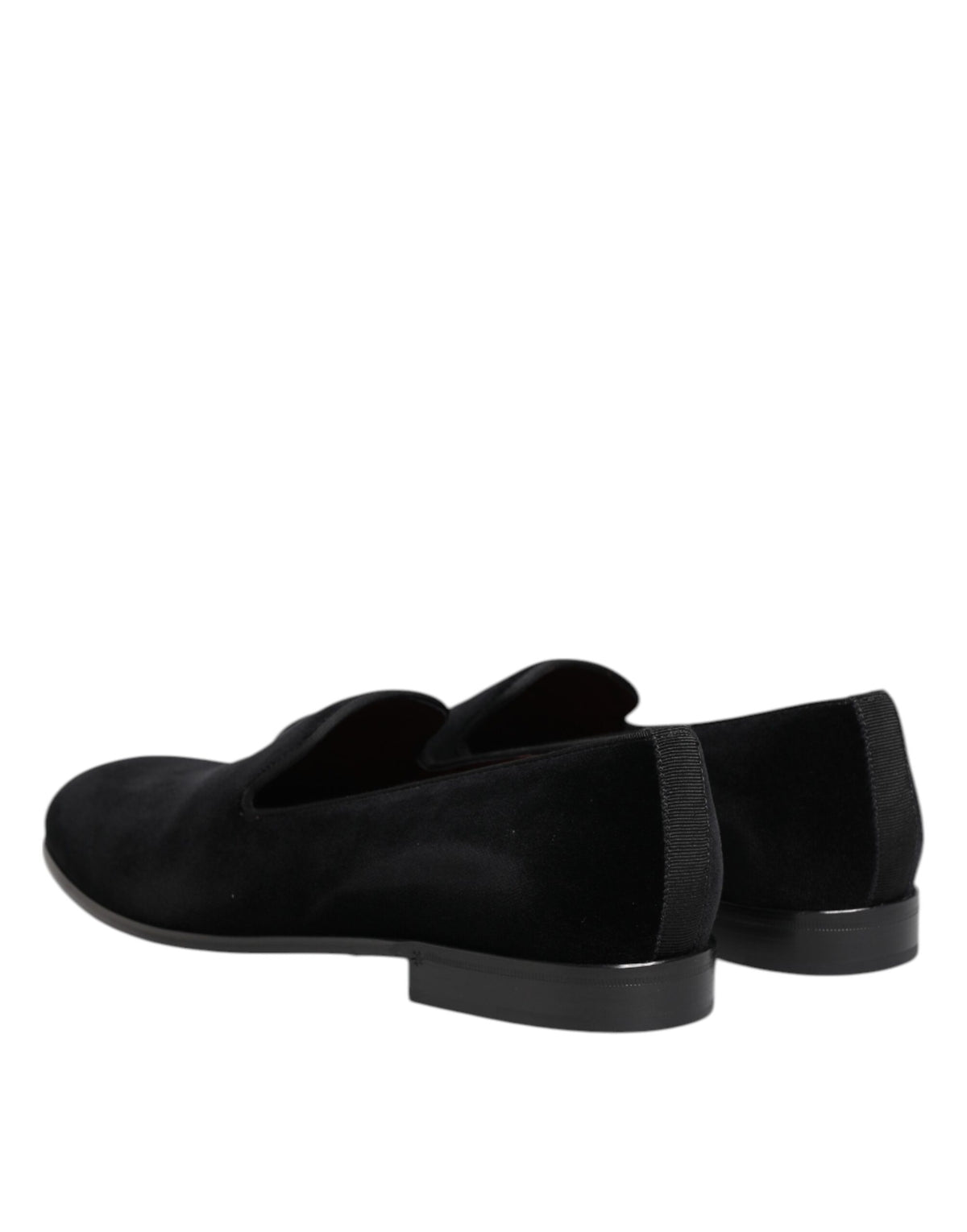 Black Velvet Slip On Loafers Men Formal Shoes