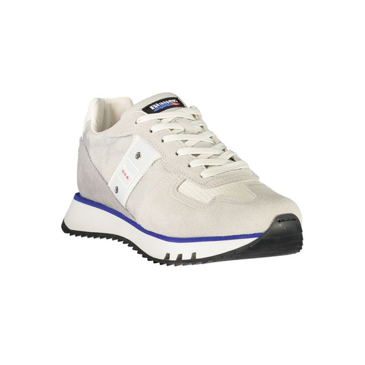 Gray Leather Men Sneaker