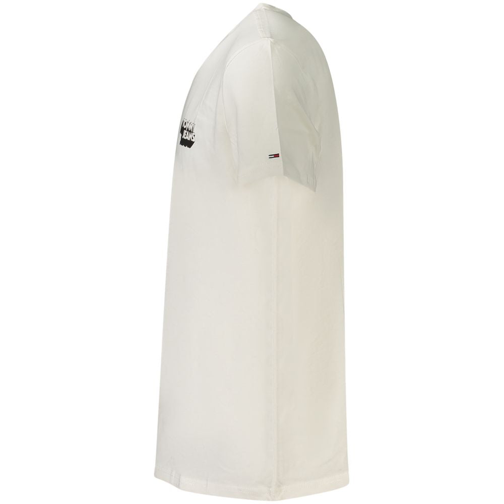 White Cotton Men T-Shirt