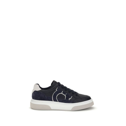 Blue Calf Leather Bos Taurus Low Top Sneakers