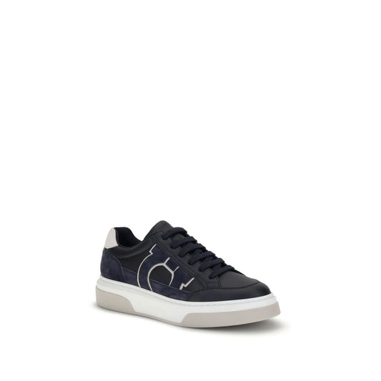 Blue Calf Leather Bos Taurus Low Top Sneakers