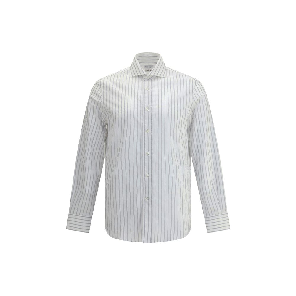 White Cotton Pattern Shirt