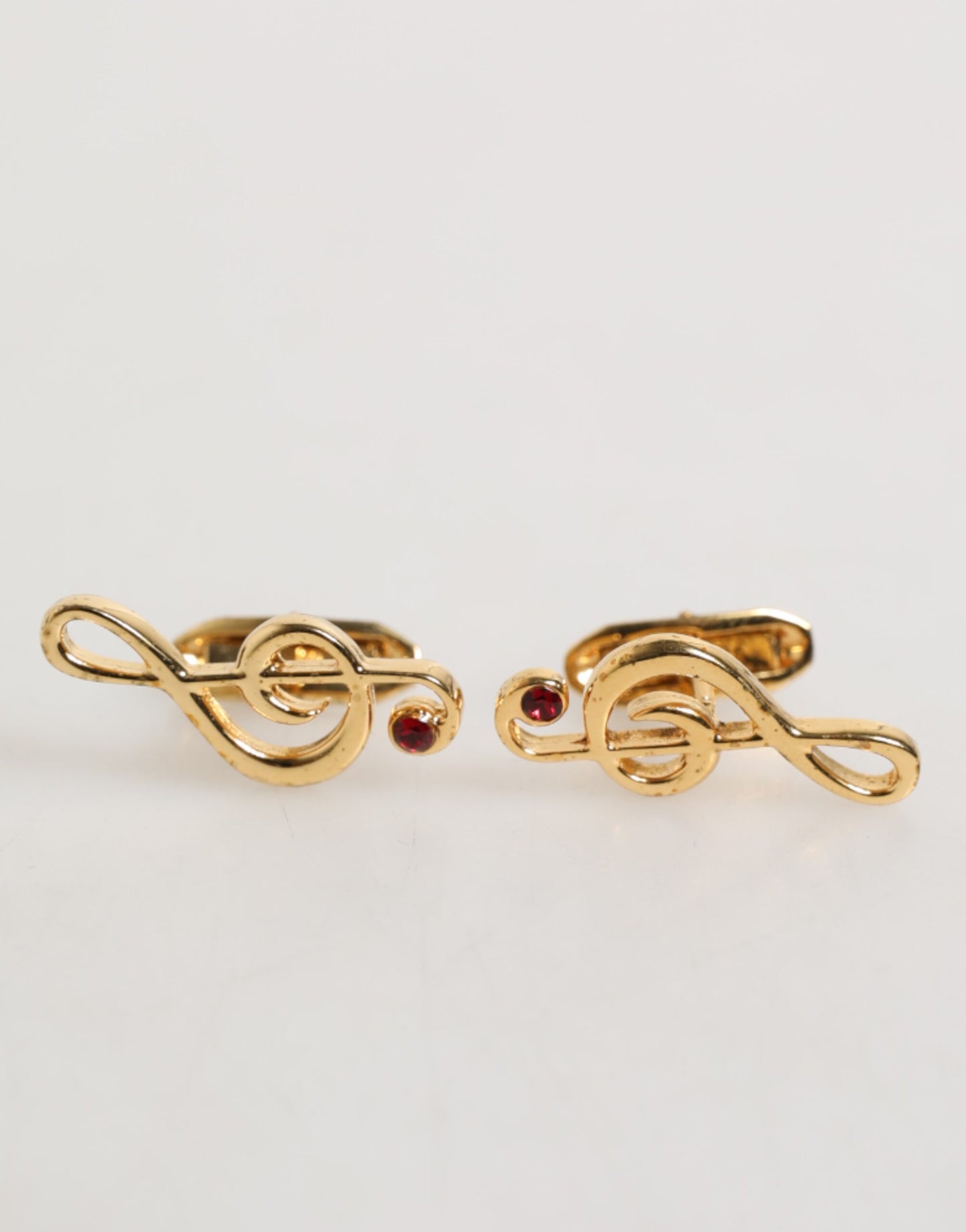 Gold Musical Note Metal Brass Pin Men Accessory Cufflinks