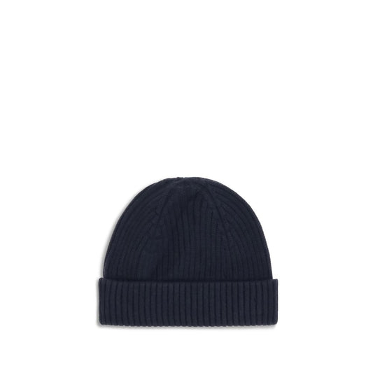 Black Merino Wool Beanie