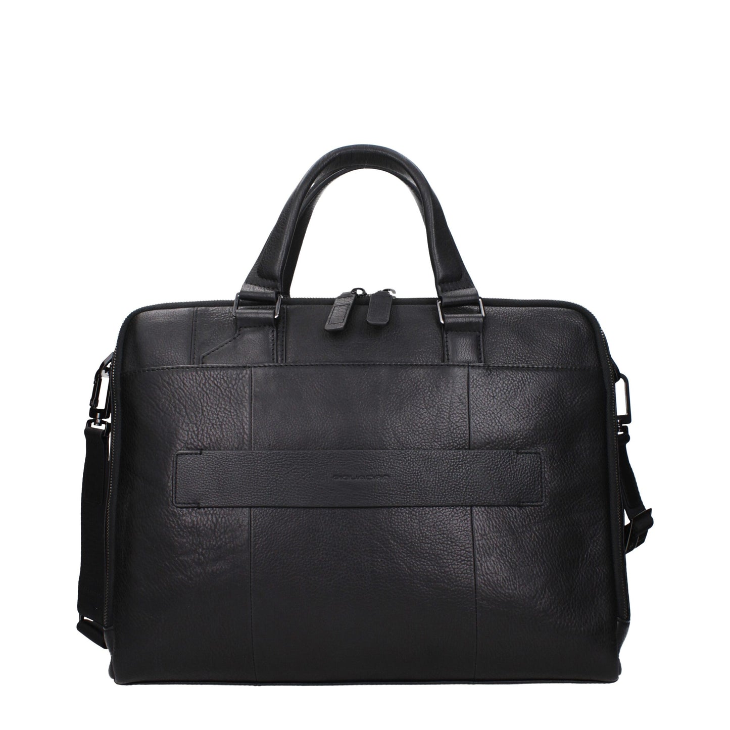 Black Leather Business And Laptop Bag