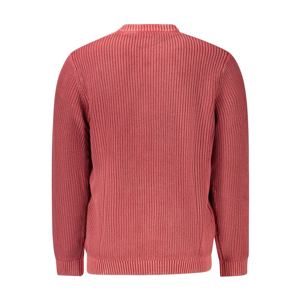 Red Cotton Men Sweater