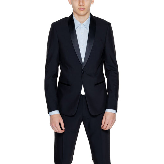 Black Polyester Blazer