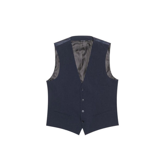 Blue Polyester Waistcoat