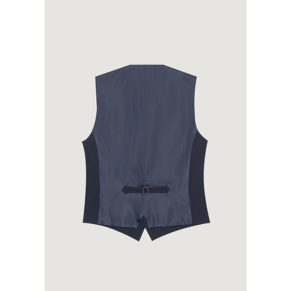 Blue Polyester Waistcoat