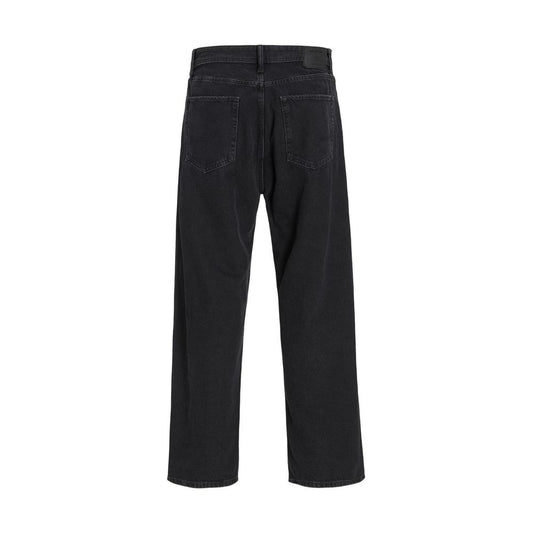 Black Cotton Relaxed Fit Jeans