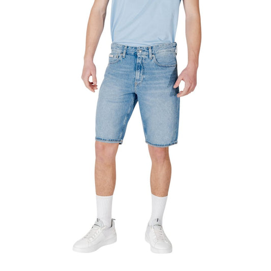Blue Cotton Bermuda Shorts