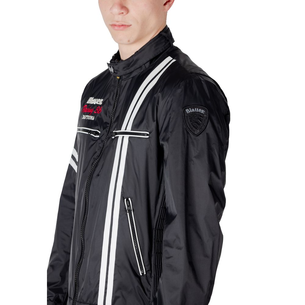 Black Polyamide Biker Jacket