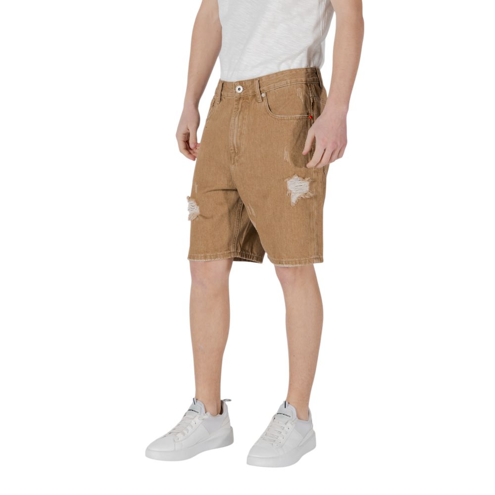 Beige Cotton Bermuda Shorts