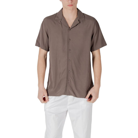 Brown Viscose Shortsleeve