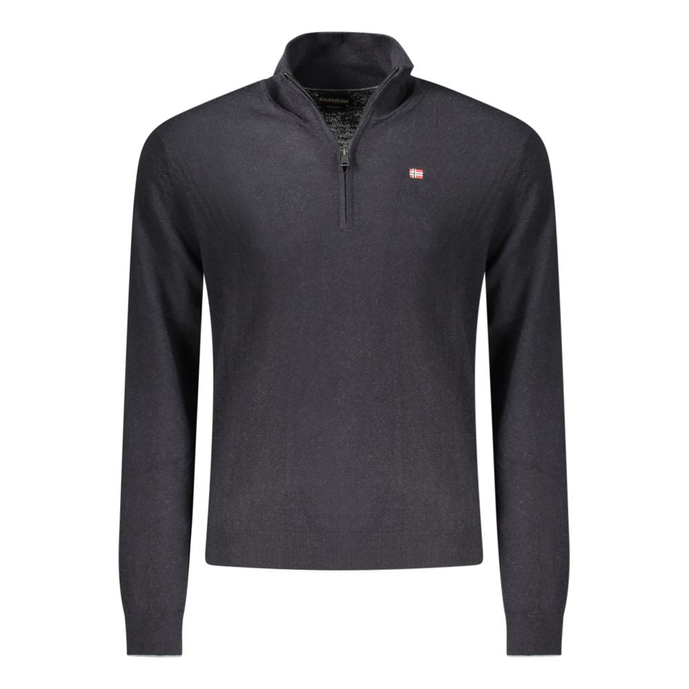 Black Wool Mens Sweater