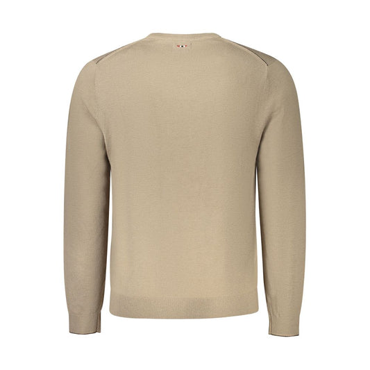 Brown Wool Men Sweater