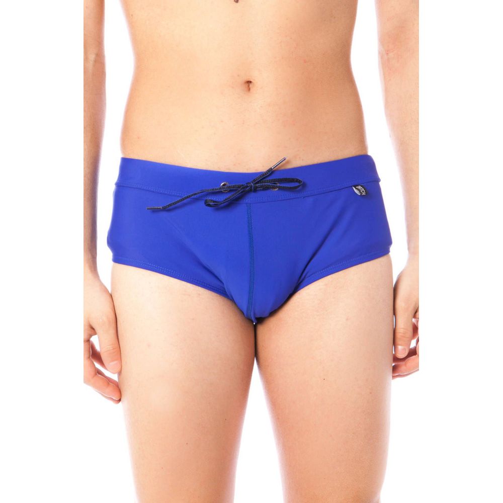 Blue Elastane Swimwear