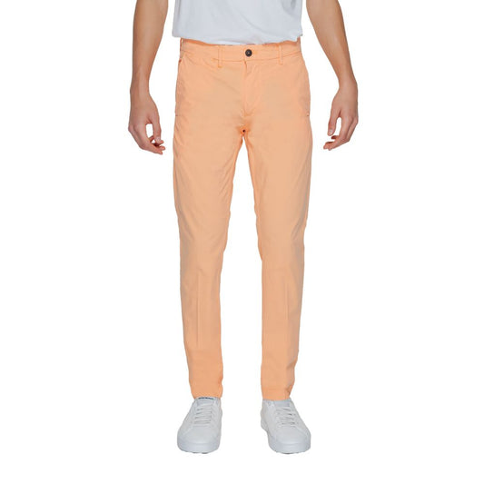 Orange Cotton Chino Pants