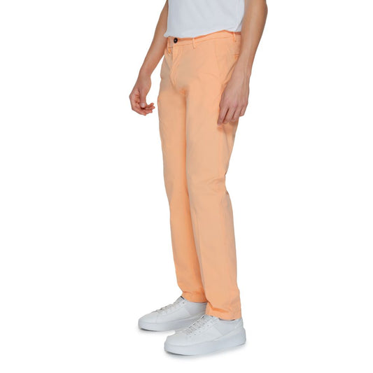 Orange Cotton Chino Pants