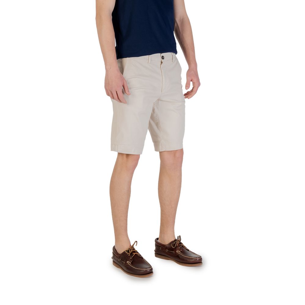Bicolor Cotton Bermuda Shorts