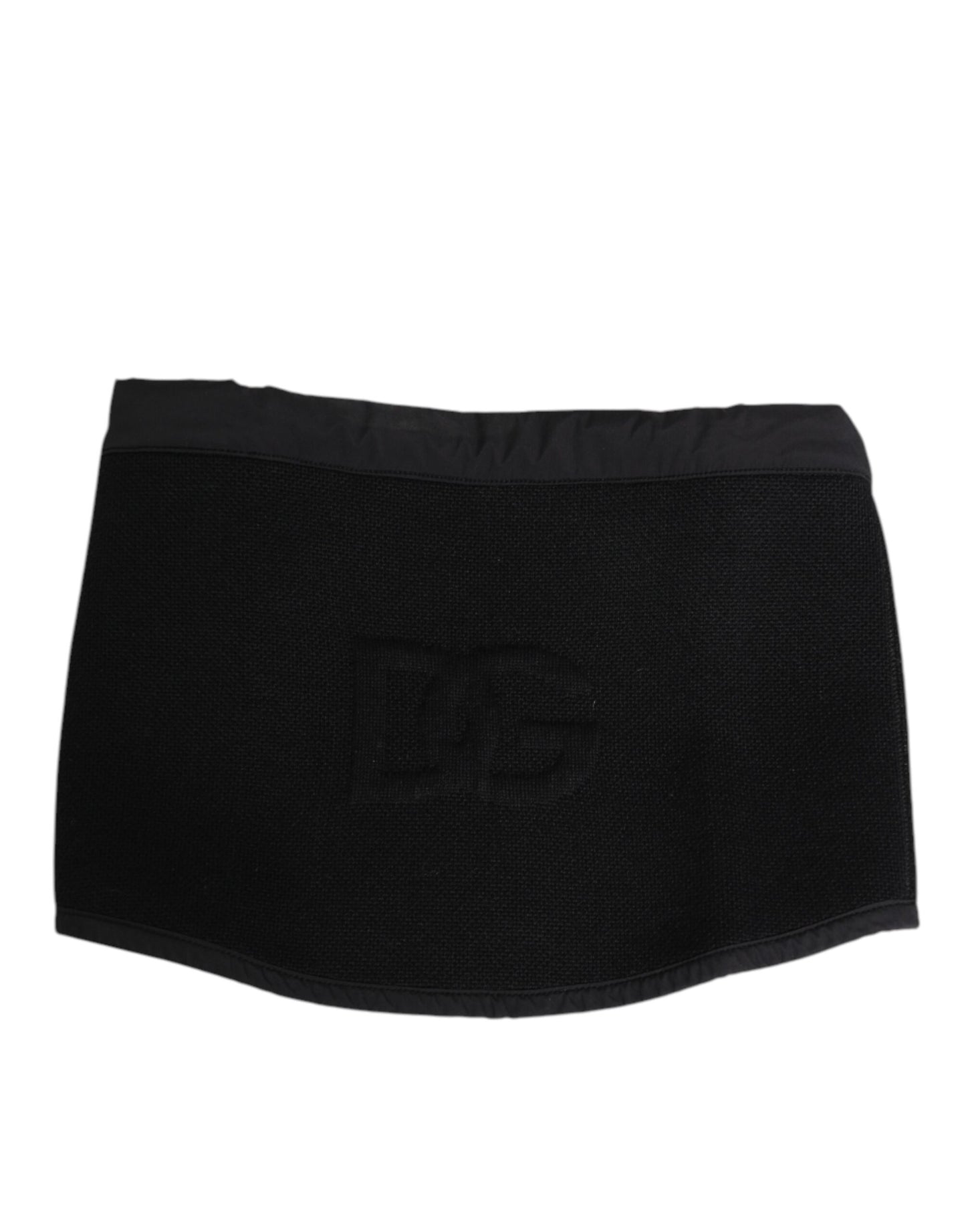 Black Lace Stole Knitted DG Logo Men One Size Scarf
